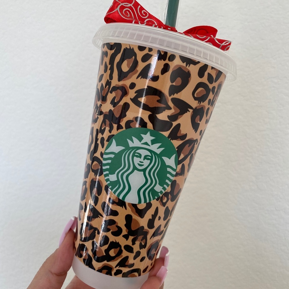Leopard Print Starbucks Cup